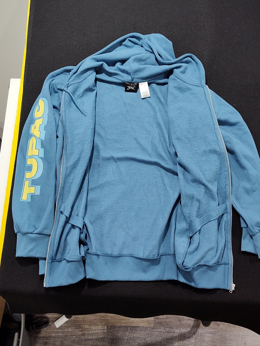 Tupac Shakur Men's Blue Steel 2PAC Graphic Full-Zip Jacket/Hoodie, Size XXXL - Picture 10 of 13